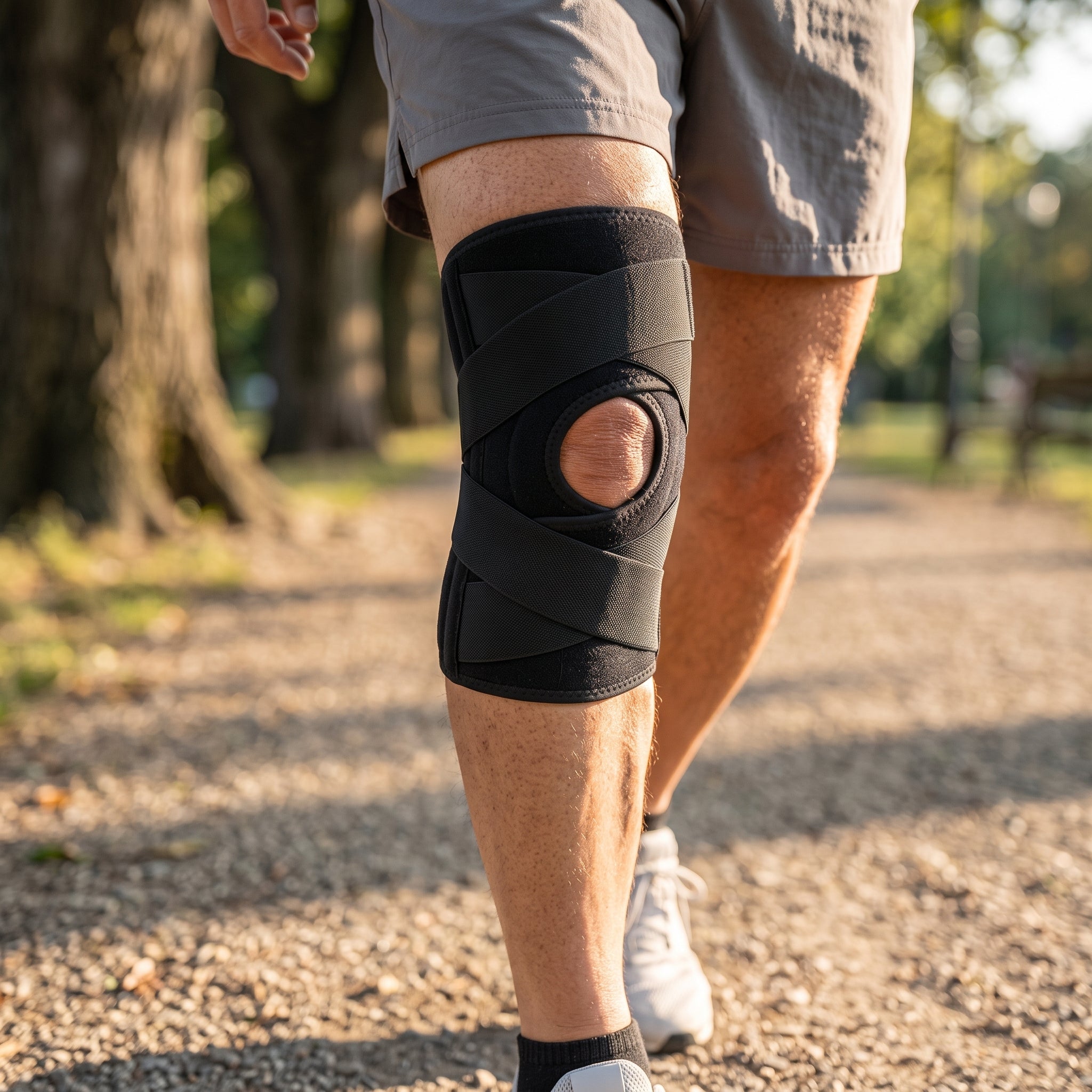 Adjustable Knee Brace with Side Stabilizers