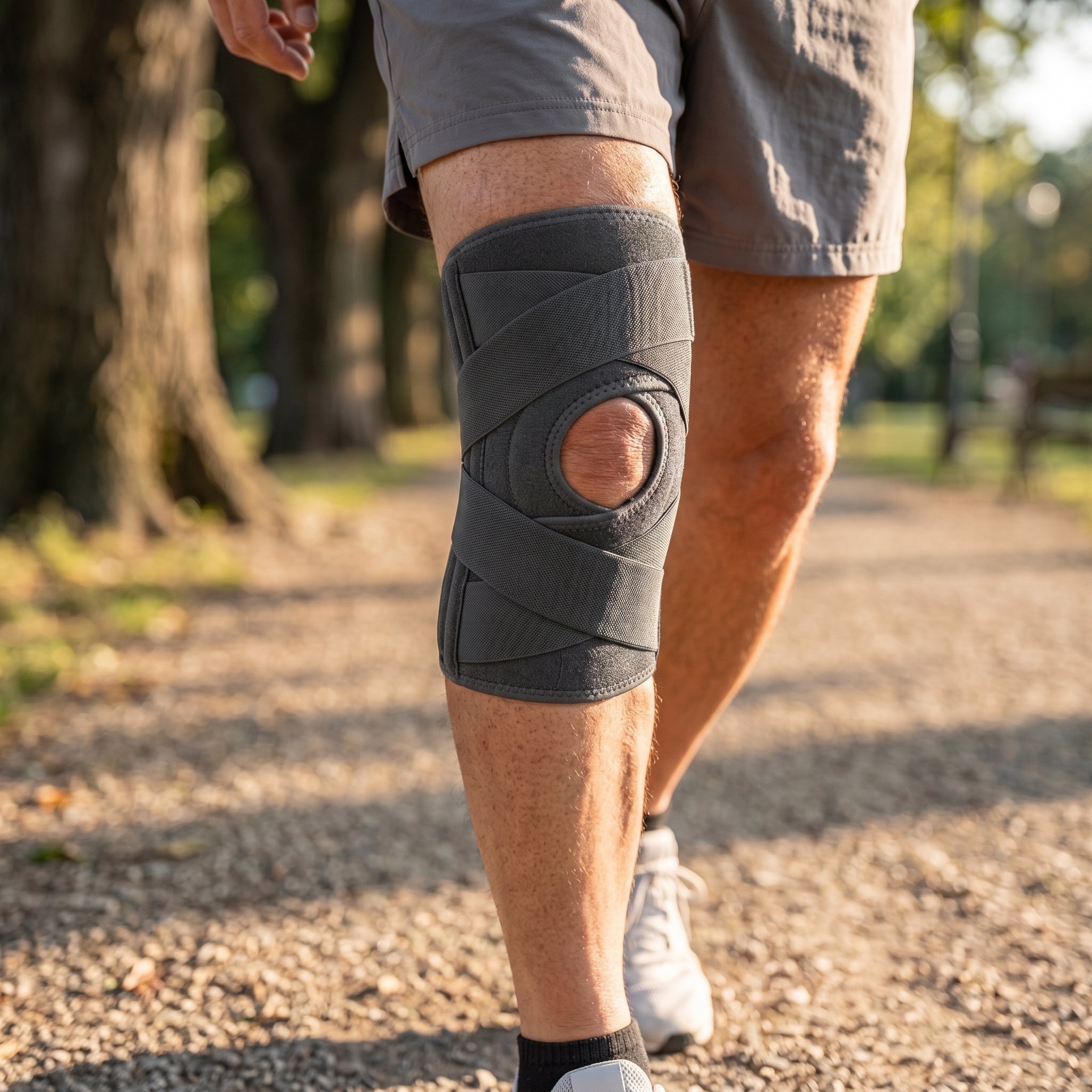Adjustable Knee Brace with Side Stabilizers