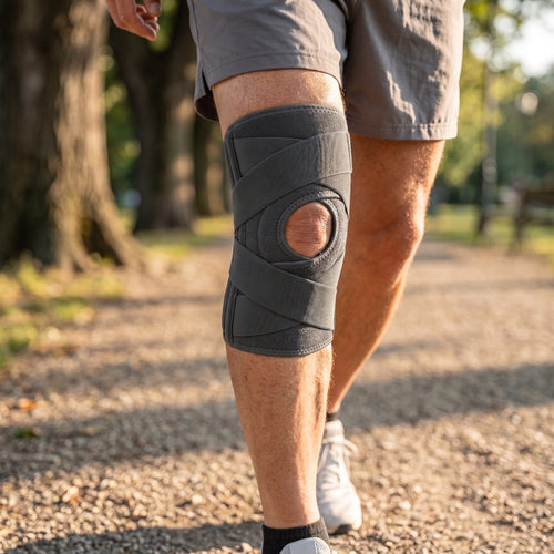 Adjustable Knee Brace with Side Stabilizers